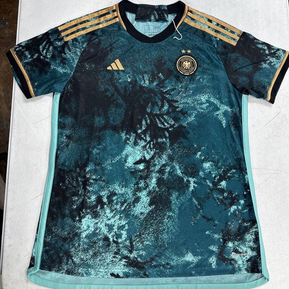 Germany 2023 Away Jersey Womens Large Green Adidas NWOT